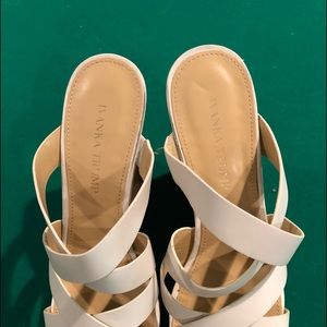 IVANKA TRUMP, White slip on wedge, size 10